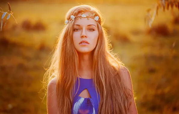 Picture portrait, Victoria, natural light, Golden hair