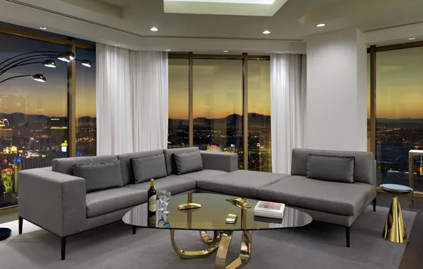 Wallpaper interior, megapolis, living room, Las-Vegas, Delano for ...