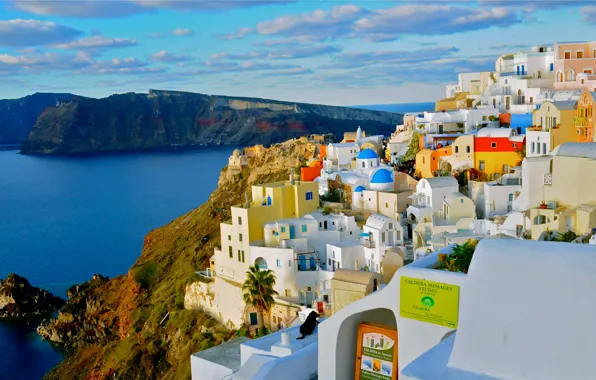 Picture home, Santorini, Greece, slope