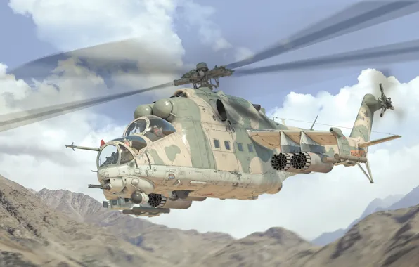 USSR, Mil, Mi-24V, Multi-purpose helicopter