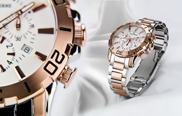 Picture watch, white metal jack pierre, stone