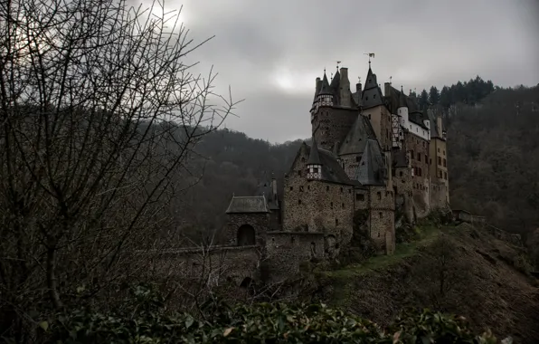 Picture the darkness, mountains, castle