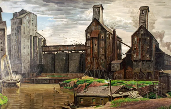 Picture Charles Ephraim Burchfield, 1932-38, Grain Elevators