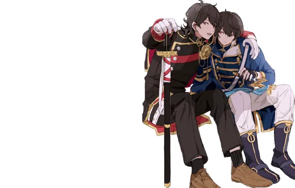 White background, guys, Ensemble Stars!, Sakuma Ritsu, Redlips0131, Sakuma Rei