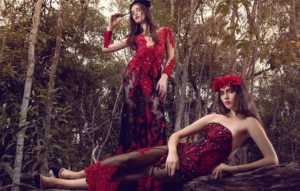 Picture girl, pose, background