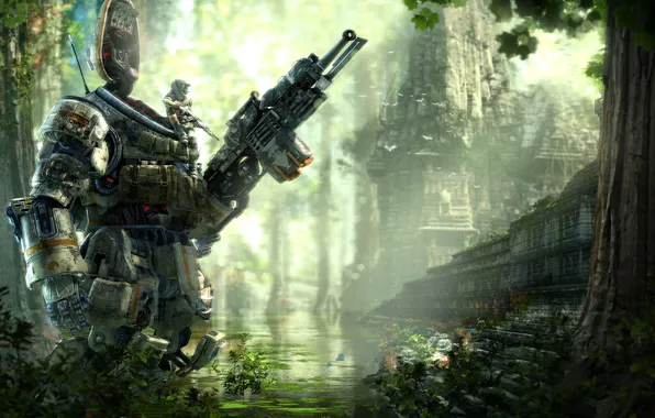 Picture Water, Robot, Building, Soldiers, Jungle, Hunter, Electronic Arts, Pilot
