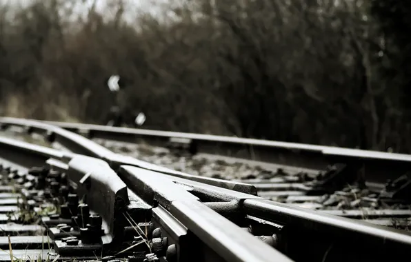 Rails, railroad, sleepers