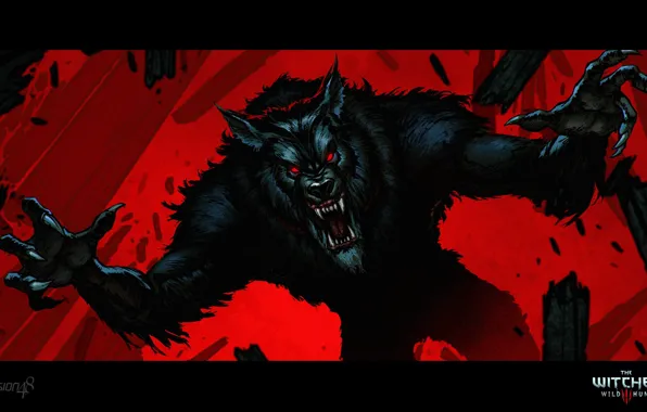 Wolf, Werewolf, Art, Witcher 3, Witcher 3 Wild Hunt, by Gregory Przybys, by Gregory Przybyś, …