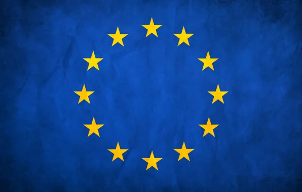 Stars, blue, flag, Europe, The European Union
