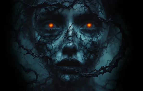 Night, face, the darkness, fantasy