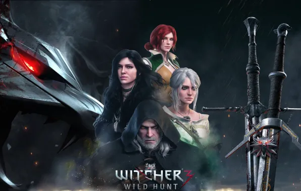 Swords, The Witcher, The Witcher, Geralt, Ian, Triss Merigold, Geralt of Rivia, Triss Merigold