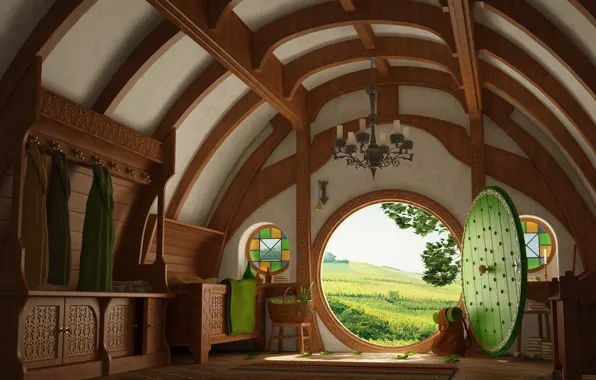 House, the door, the Lord of the rings, 156, hobbits