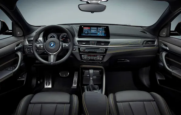 Interior, devices, the wheel, the interior of the car, BMW X2, 2022, Edition GoldPlay
