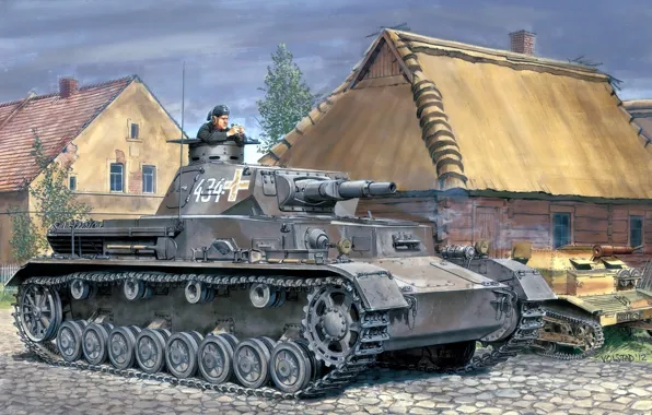 Picture figure, home, tanker, the Wehrmacht, Panzer 4, medium tank, Ron Volstad, Poland 1939
