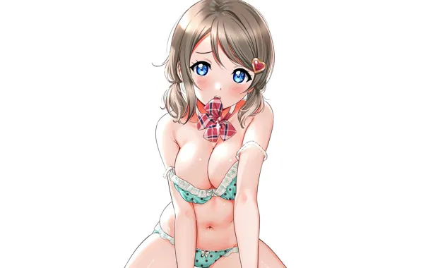 Girl, sexy, lingerie, bra, cleavage, panties, boobs, anime