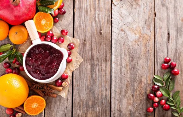 Orange, jam, cranberry