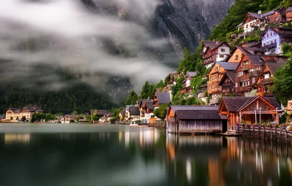 Lake, home, Austria, Austria, Hallstatt, Lake Hallstatt, Hallstatt, Lake Hallstatt