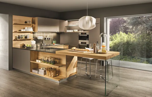 Style, Villa, interior, kitchen, dining room, Italian design