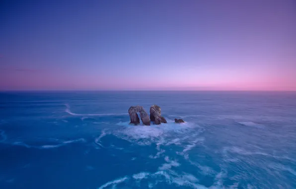 Picture sea, the sky, rock, stones