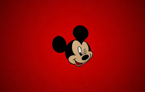 Picture simple, red, texture, cartoon, disney, paper, Mickey, mouse