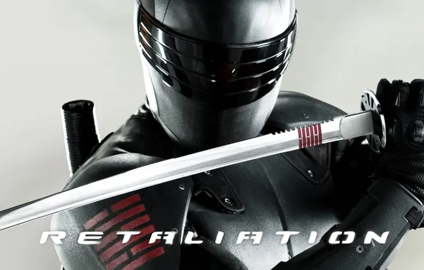 Picture the film, sword, ninja, G.I. Joe: Retaliation, Cobra 2, Snake Eyes, Snake Eyes