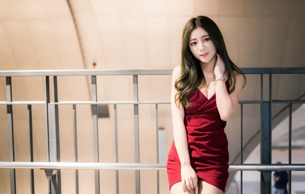 Look, girl, hair, dress, Asian