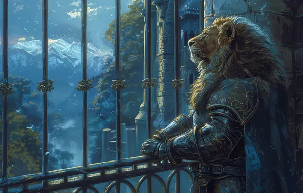 Fantasy, picture, Leo, fantasy, history, mythology, imitation painting, AI art