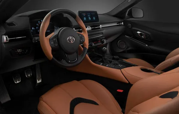 Picture interior, the wheel, chairs, the instrument panel, Toyota Supra, finish