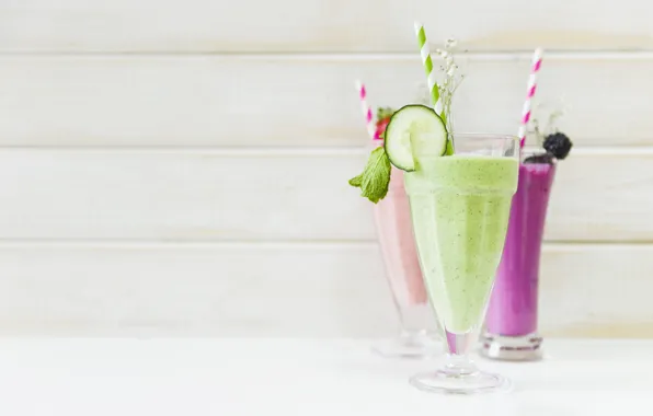 Wallpaper smoothies with yogurt, smoothies, fruit, Breakfast, glass
