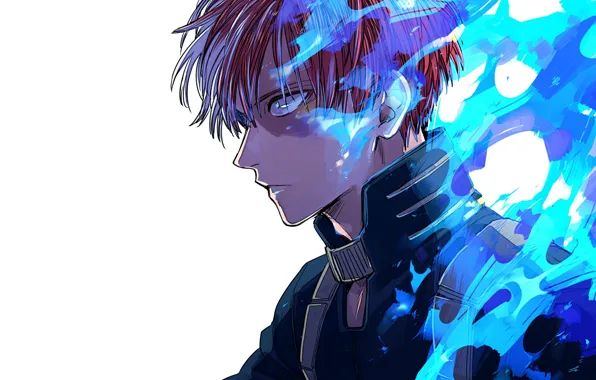 Anime, art, hero, guy, Boku no Hero Academy, My hero Academy, My Hero Academia, Todoroki …