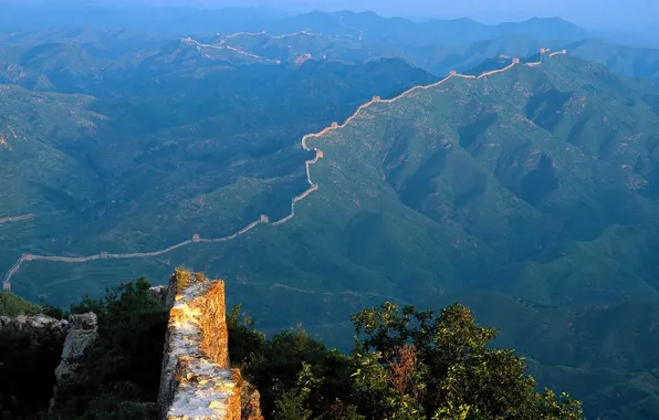 Picture mountains, wall, China