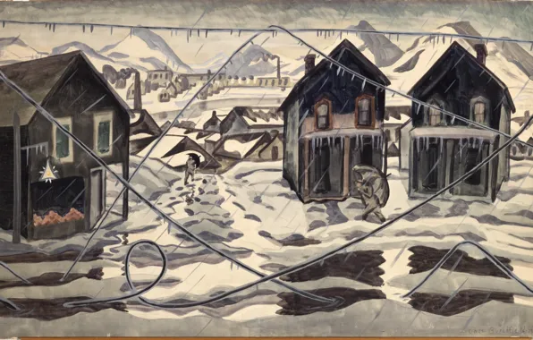 Picture 1920, Charles Ephraim Burchfield, Ice Storm, Wires Down