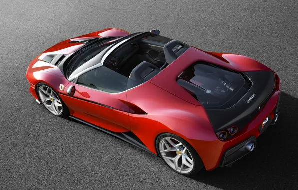 Picture asphalt, red, Ferrari, Roadster, 2017, J50