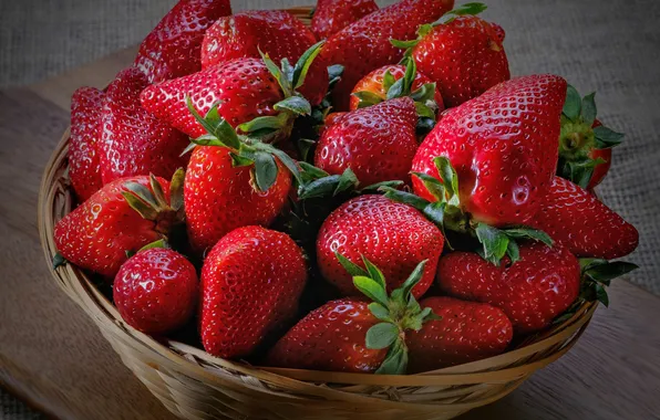 Berries, strawberry, basket
