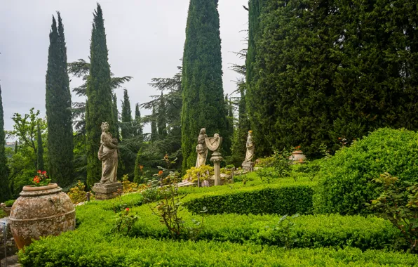 Picture summer, nature, Villa, garden, Italy, the bushes, Italy, nature
