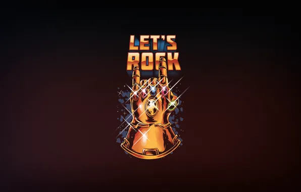 Minimalism, Background, Glove, Rock, Art, Infinity Gauntlet, Infinity Gems, Let’s Rock