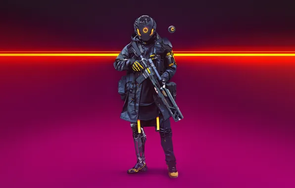 Minimalism, Style, Soldiers, Weapons, Fantasy, Machine, Art, Art