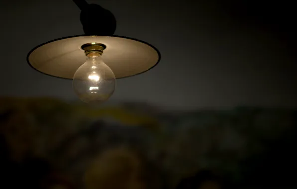 Background, the darkness, lamp
