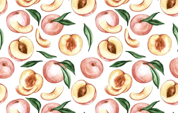 Texture, peaches, halves, a lot