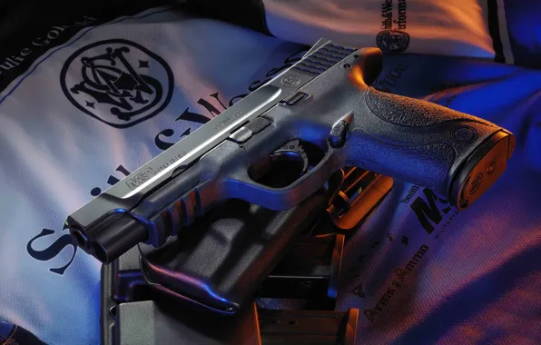 Gun, holster, clips, Smith &amp; Wesson, semi-automatic, M&amp;P