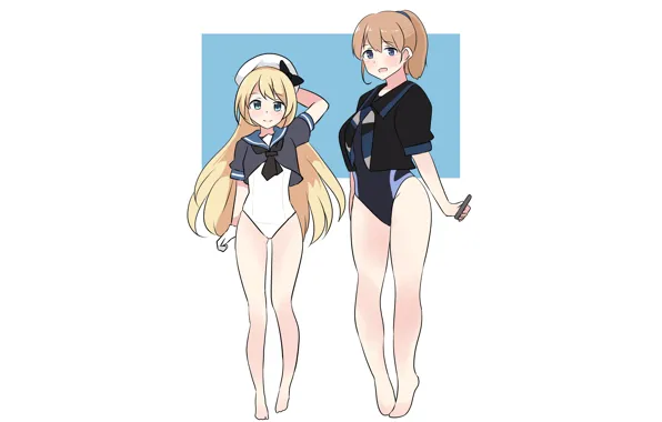 Sexy, blouse, long hair, girls, anime, blue eyes, beautiful, short hair