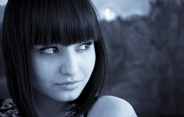 Girl, portrait, brunette