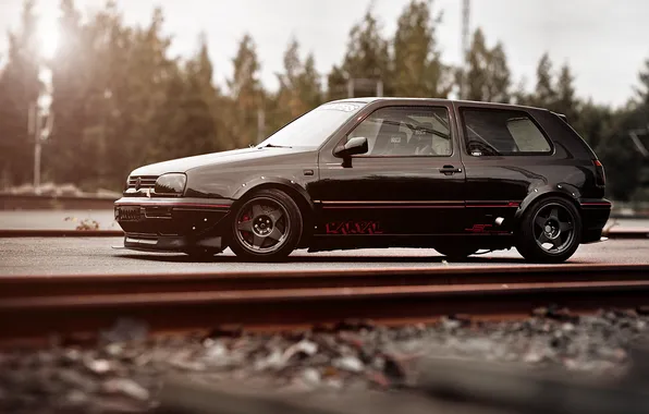 Black, tuning, Volkswagen, black, Golf, golf, Volkswagen, MK3