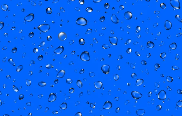 Water, drops, Wallpaper, wallpaper, texture, picture, blue background, blue