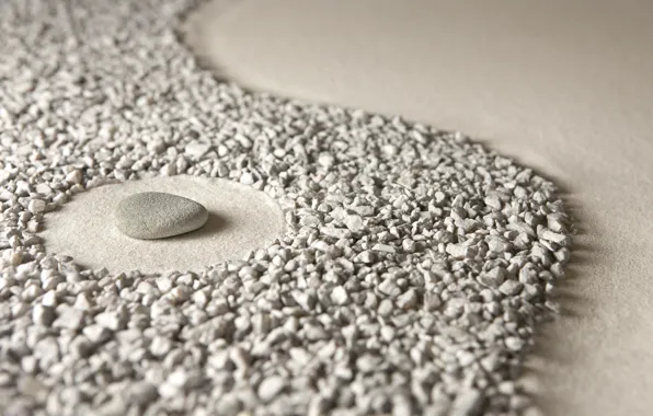 Picture sand, stones, stone, sand, zen