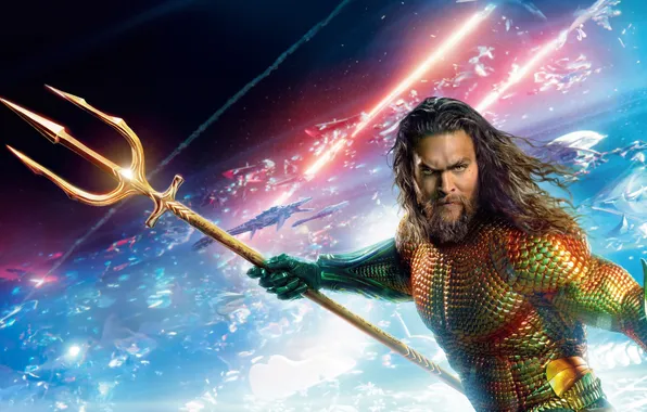 Background, fiction, Trident, poster, superhero, comic, DC Comics, Jason Momoa