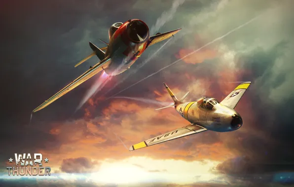 The sky, Figure, fighter, Flight, Nose, ART, Korea, The MiG-15