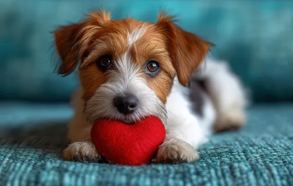 Picture heart, dog, cute, puppy, puppy, heart, dog, lovely