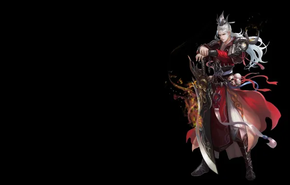 Picture weapons, sword, armor, warrior, art. guy