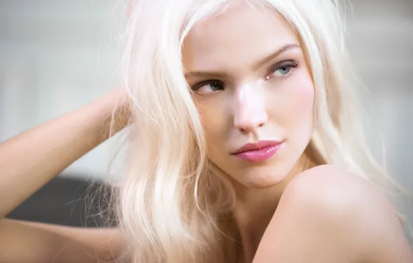 Wallpaper Look, Pose, Model, Makeup, Hair, Actress., Sasha Luss, Sasha 